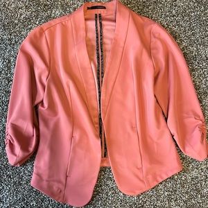 Maurices pink 3/4 sleeve blazer, size large